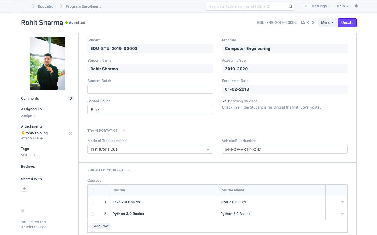 تسجيل الطلاب والقبول