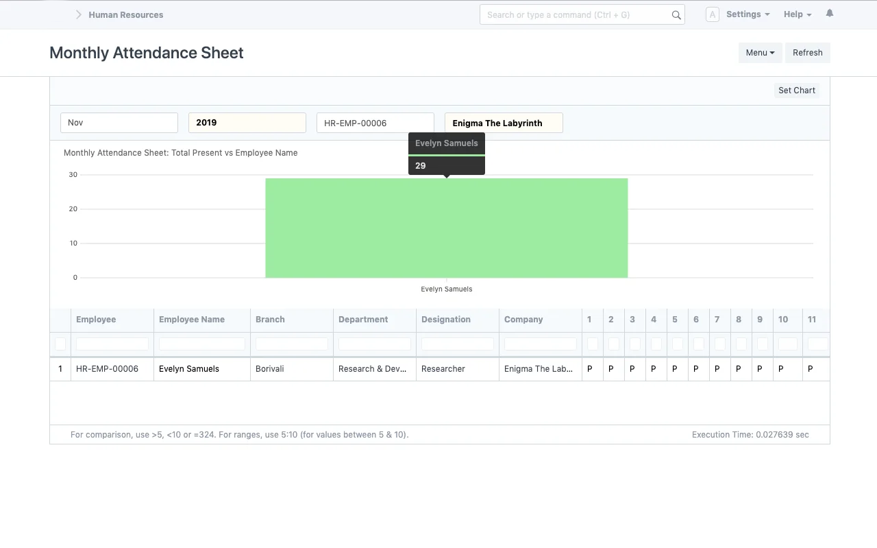 Validate Attendance erp