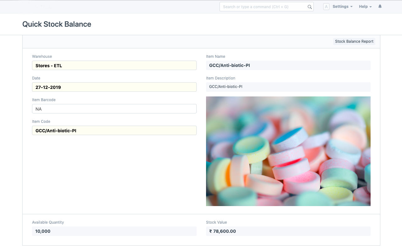 معاينة مستويات المخزون بشكل سريع