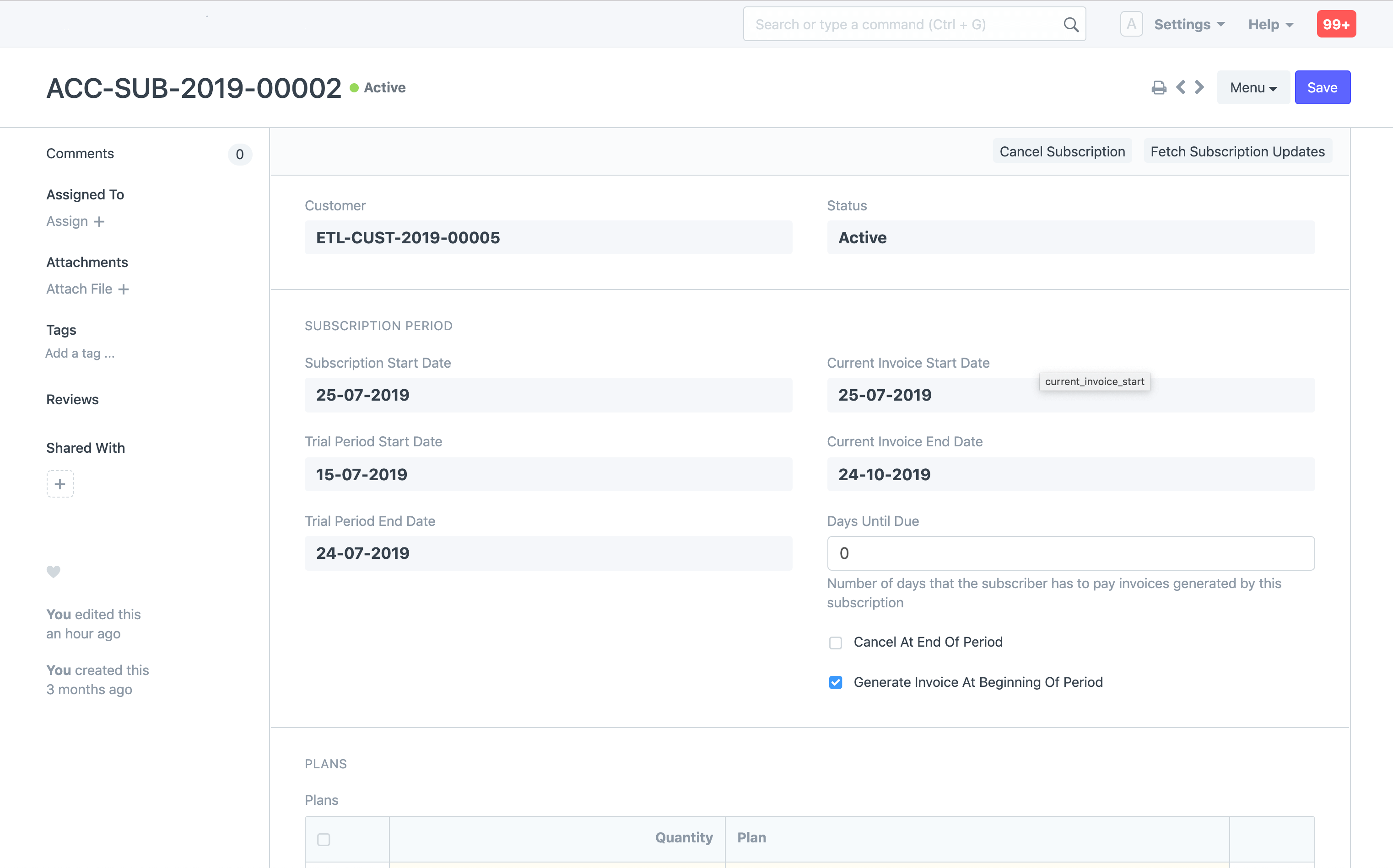 إصدار الفواتير بشكل تلقائى