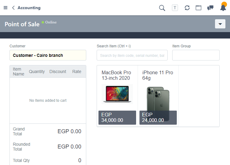 نقاط
                                        البيع POS